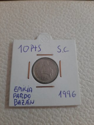 Moneda 10 Pesetas 1996 Emilia Pardo Bazán