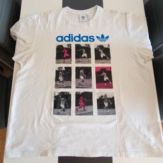 Camiseta Adidas Blanca con Estampado