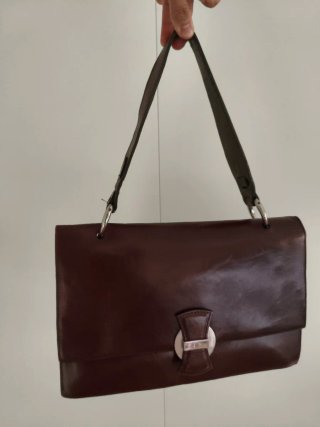 Bolso de Piel Marrón Made in Italy