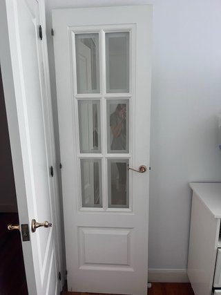 Puerta Doble de Roble Lacada en Blanco