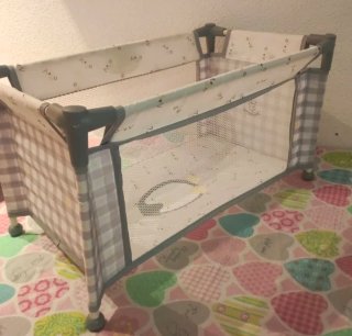 Cuna de viaje plegable para muñecos