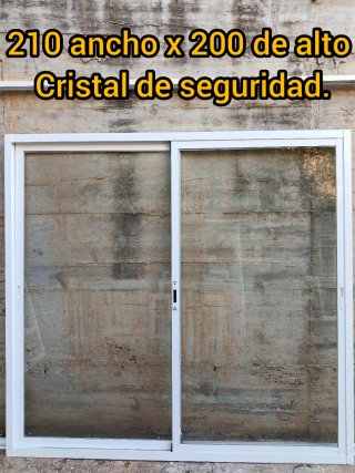 Balconera Aluminio 210x200cm Cristal Seguridad