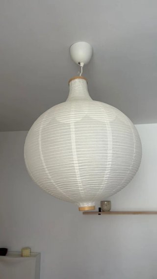 Lámpara de techo de papel ikea RISBYN