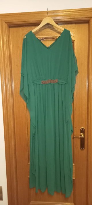 Vestido largo de fiesta verde