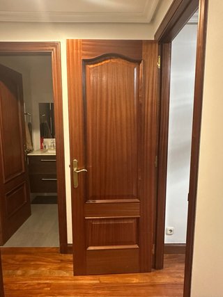 Lote de 7 puertas de madera de sapelli