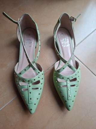 Zapatos Piel Angari Verdes Talla 40