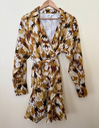 Vestido H&M Estampado Tonos Marrones