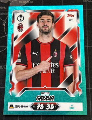 427 MATTEO GABBIA (MILAN) RARE PARALELA AZUL
