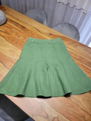 Falda de lino verde Amitie Talla M