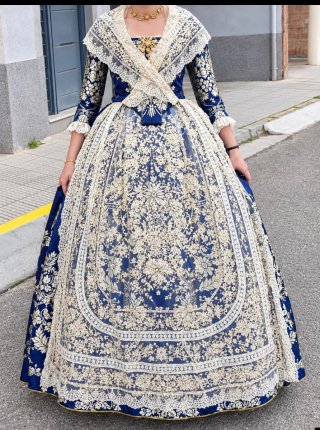 Traje de Fallera Azul