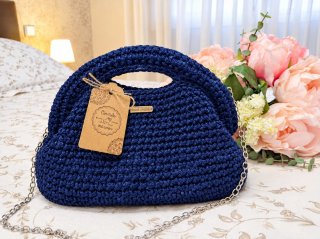 Bolso Clutch Azul de Crochet