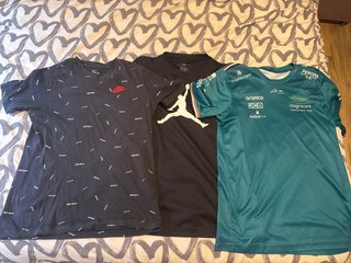 Pack 3 Camisetas Nike, Jordan y Aston Martin