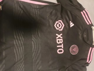 Camiseta Inter Miami Negra y Rosa Talla L y xl
