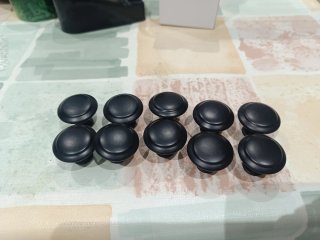 Set de 10 Pomos Negros