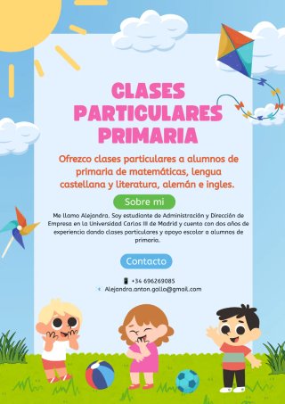 Clases particulares para alumnos de primaria