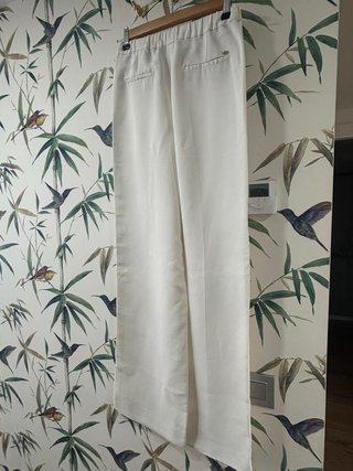 Pantalón Blanco Massimo Dutti
