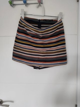 Falda pantalón Zara rayas multicolor Talla M