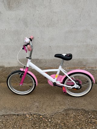 Bicicleta Infantil Blanca y Rosa