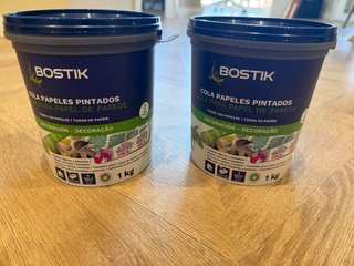 2 Botes de Cola para Papel Pintado Bostik 1kg
