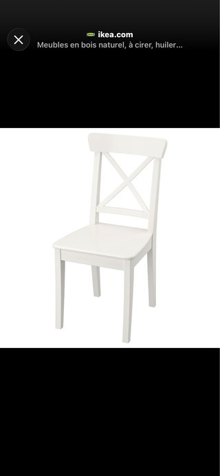 Sillas IKEA Ingolf Blancas Conjunto de 4 sillas
