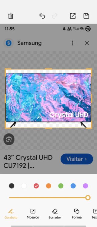 Televisión Samsung 43 Crystal UHD CU7192 smart tv