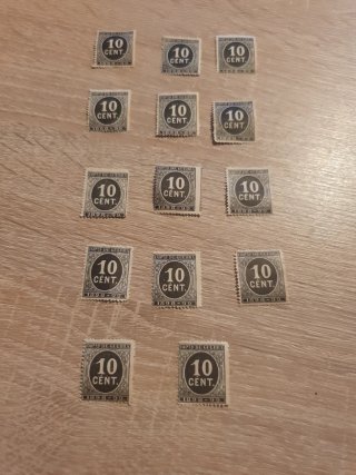 Lote 14 Sellos Impuesto de Guerra 1898
