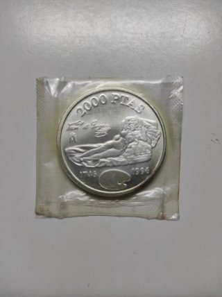 Moneda Plata 2000 Pesetas 250 Aniversario Goya