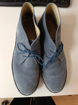 Zapatos de ante azul