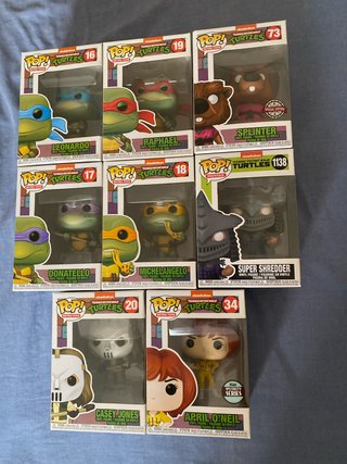 Set de 8 Figuras Funko Pop Tortugas Ninja