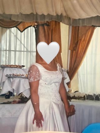 Vestido de novia blanco roto