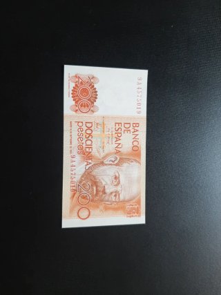 BILLETE  200 PESETAS DE 1980 CON SERIE ESPECIAL 9A