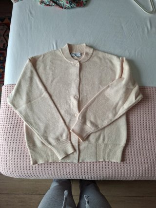 Chaqueta de lana Mango beige