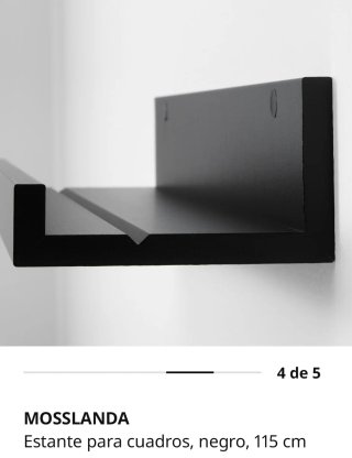 2 Estantes para cuadros IKEA MOSSLANDA Negro