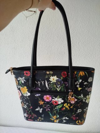 Bolso Rígido con Estampado de Flores