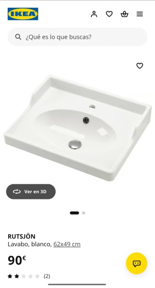 Lavabo IKEA Rutsjön 62x49cm
