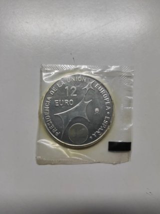 Moneda Plata 12€ Presidencia Española UE
