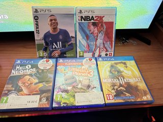 Lote de 5 Juegos PS4 y PS5