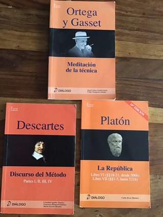 Libritos Descartes, platón, Ortega y Gasset