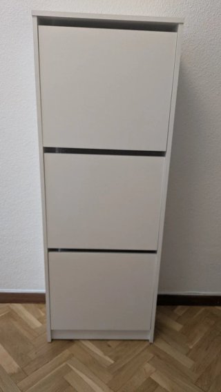Zapatero IKEA BISSA 3 estantes blanco