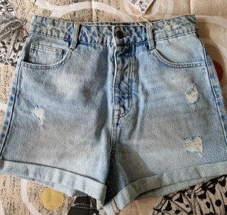 Short vaquero Stradivarius azul