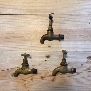Set de 3 Grifos Antiguos de Latón