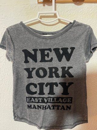 Camiseta Gris New York City Talla XXS