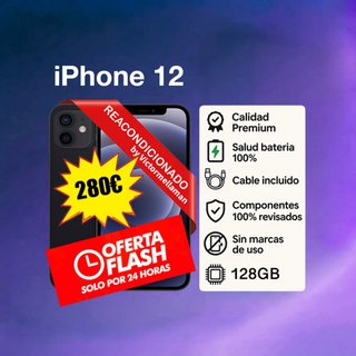 iPhone 12 128GB Negro Reacondicionado Premium