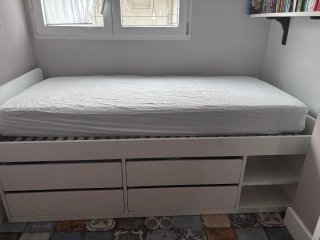 Cama alta IKEA con 4 cajones