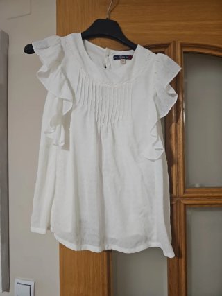 Blusa Blanca Tizzas Talla M