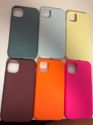 Set de 6 fundas de colores lisos para iPhone 11