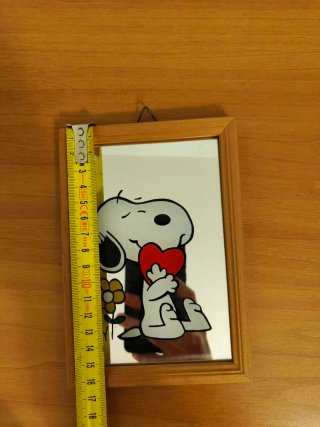 Quadretto con specchio serigrafato Snoopy