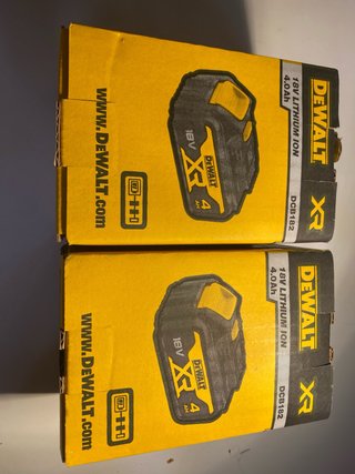 2 Baterías DeWalt 18V XR 4.0Ah