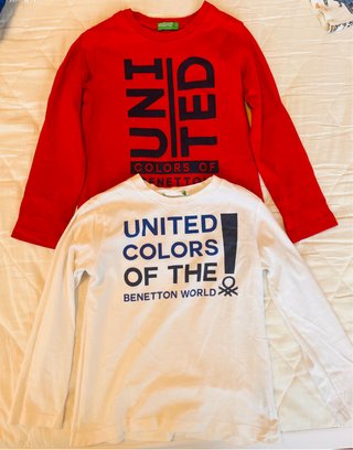 2 Camisetas Benetton Talla XS