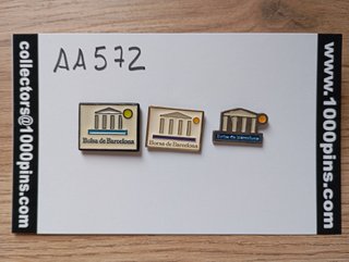 AA572 Lote de 3 Pins Bolsa de Barcelona